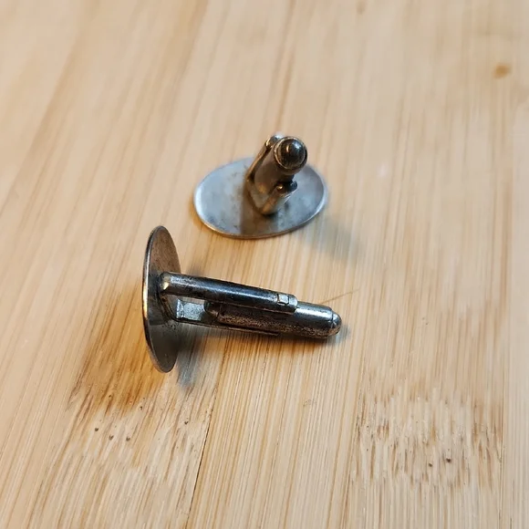 Cufflinks Monogrammed  "B" Sterling Silver Vintage - Picture 5 of 8